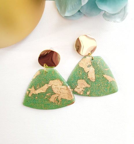 The Thea Dangles-Gold & Sage