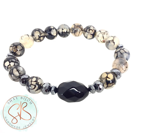 Crackled Agate Bracelet