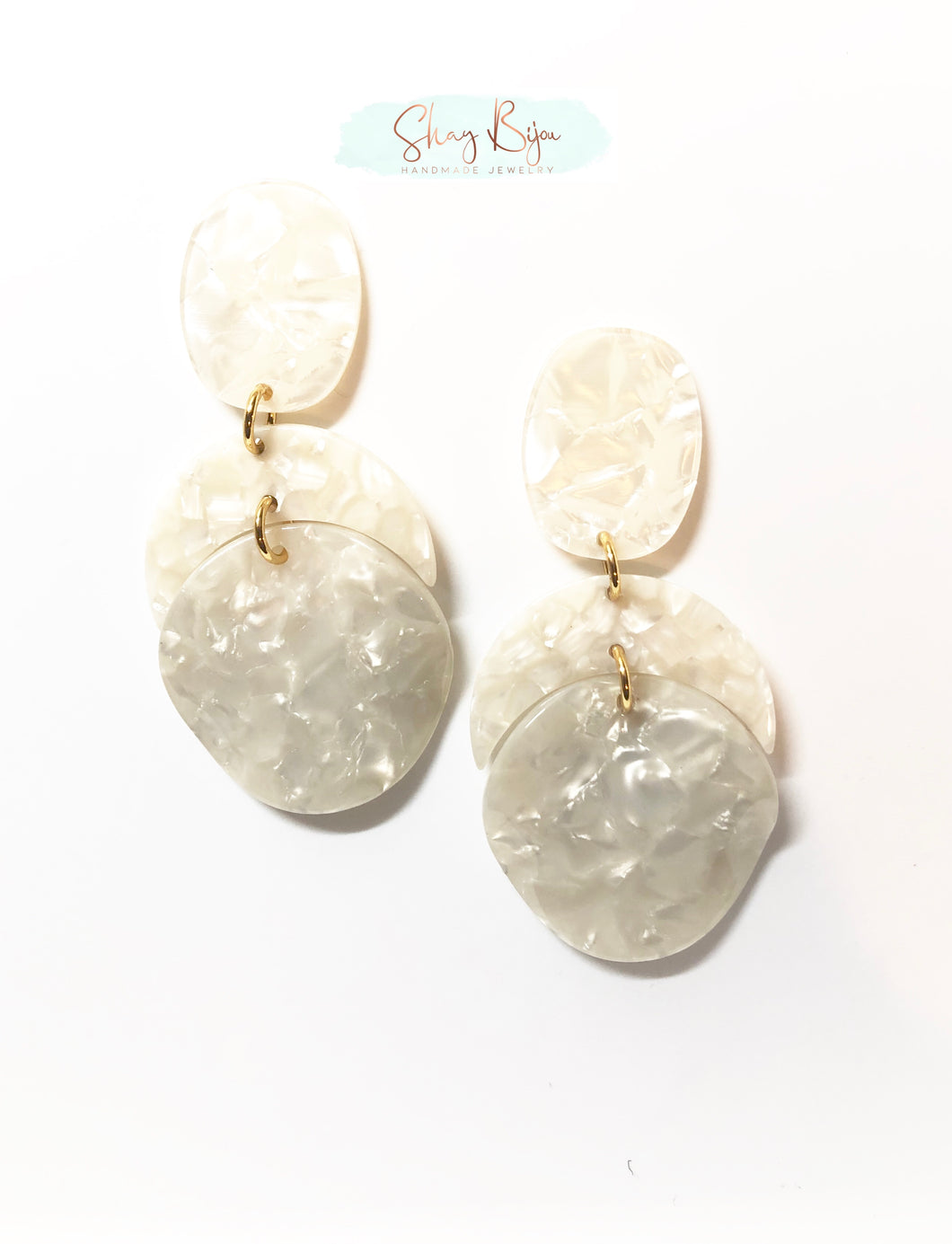 Eggshell Drop Earrings