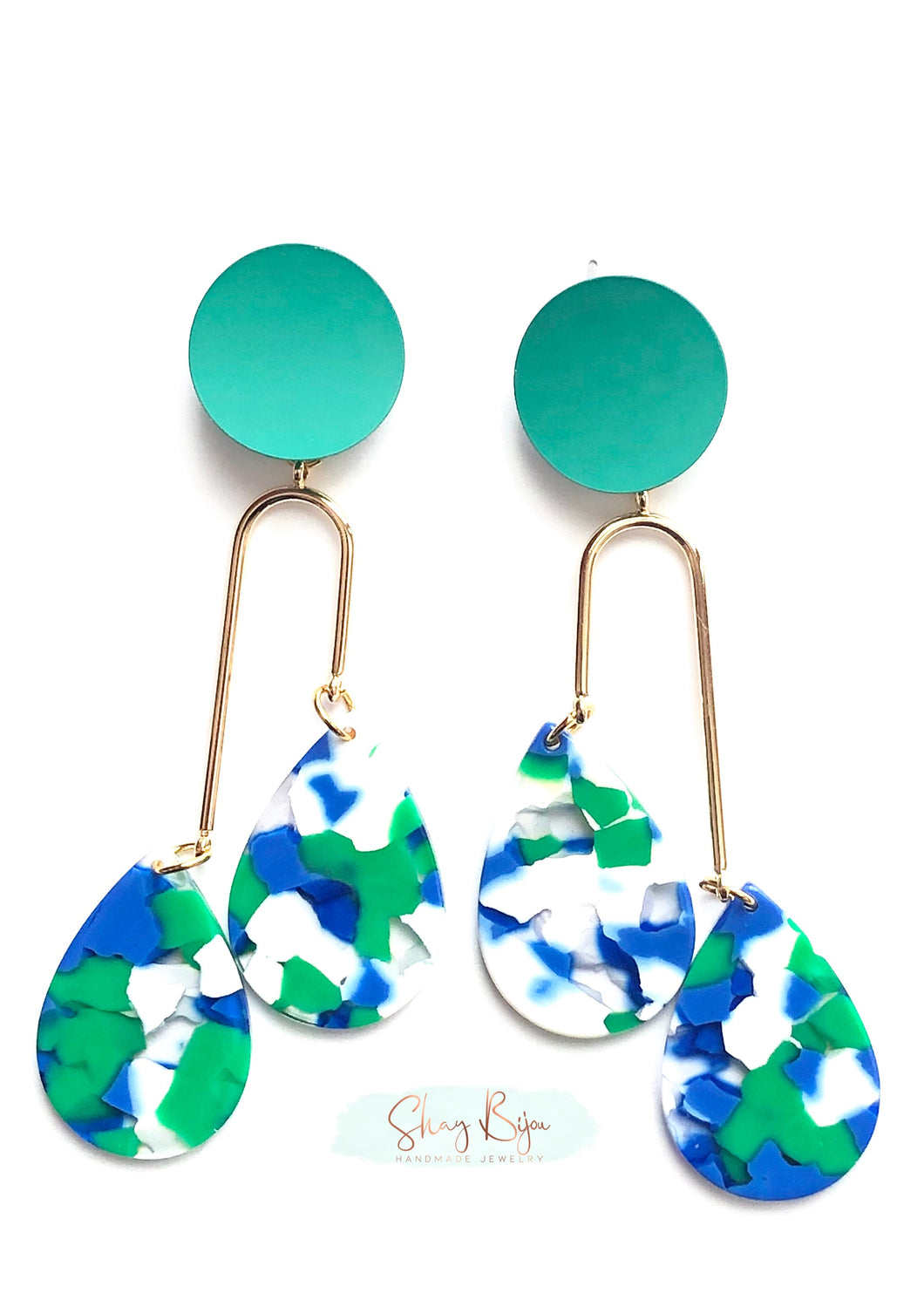 Emerald Green Drop Earrings
