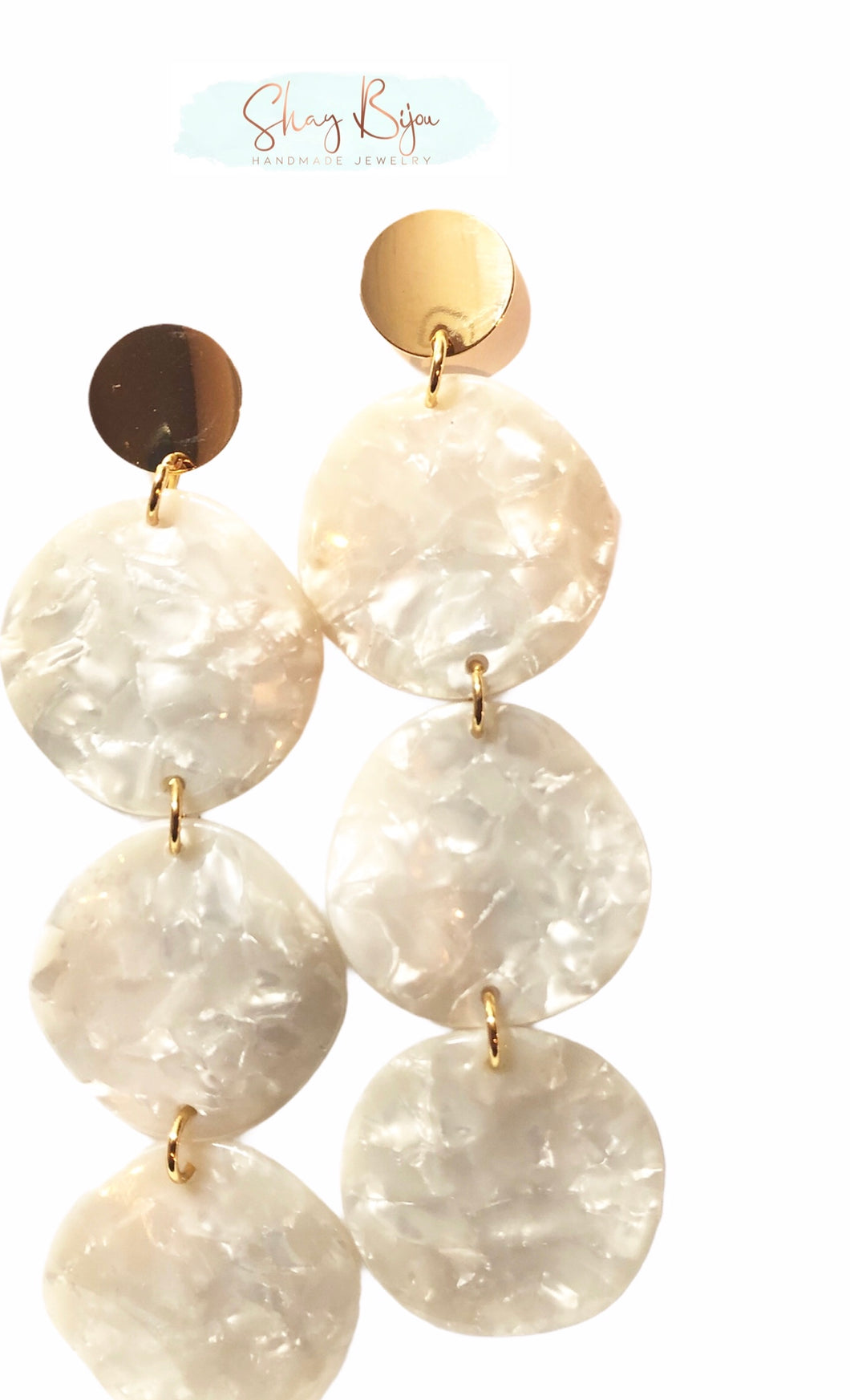 French Vanilla Drop Earrings