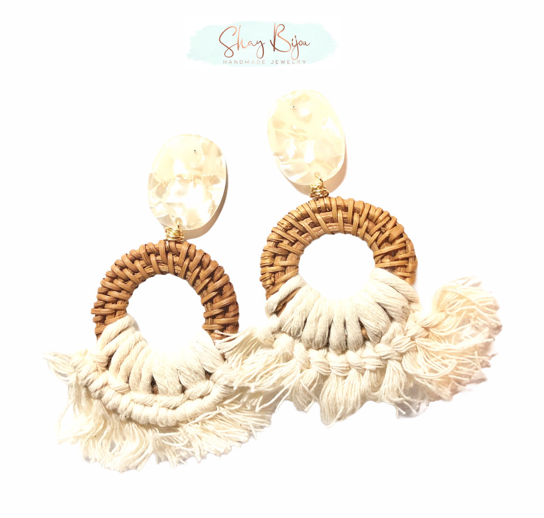 Ivory Tassel Earrings