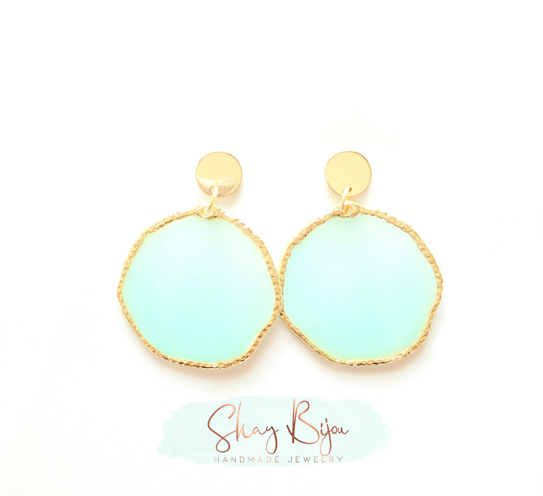 Jade & Gold Drop Earrings