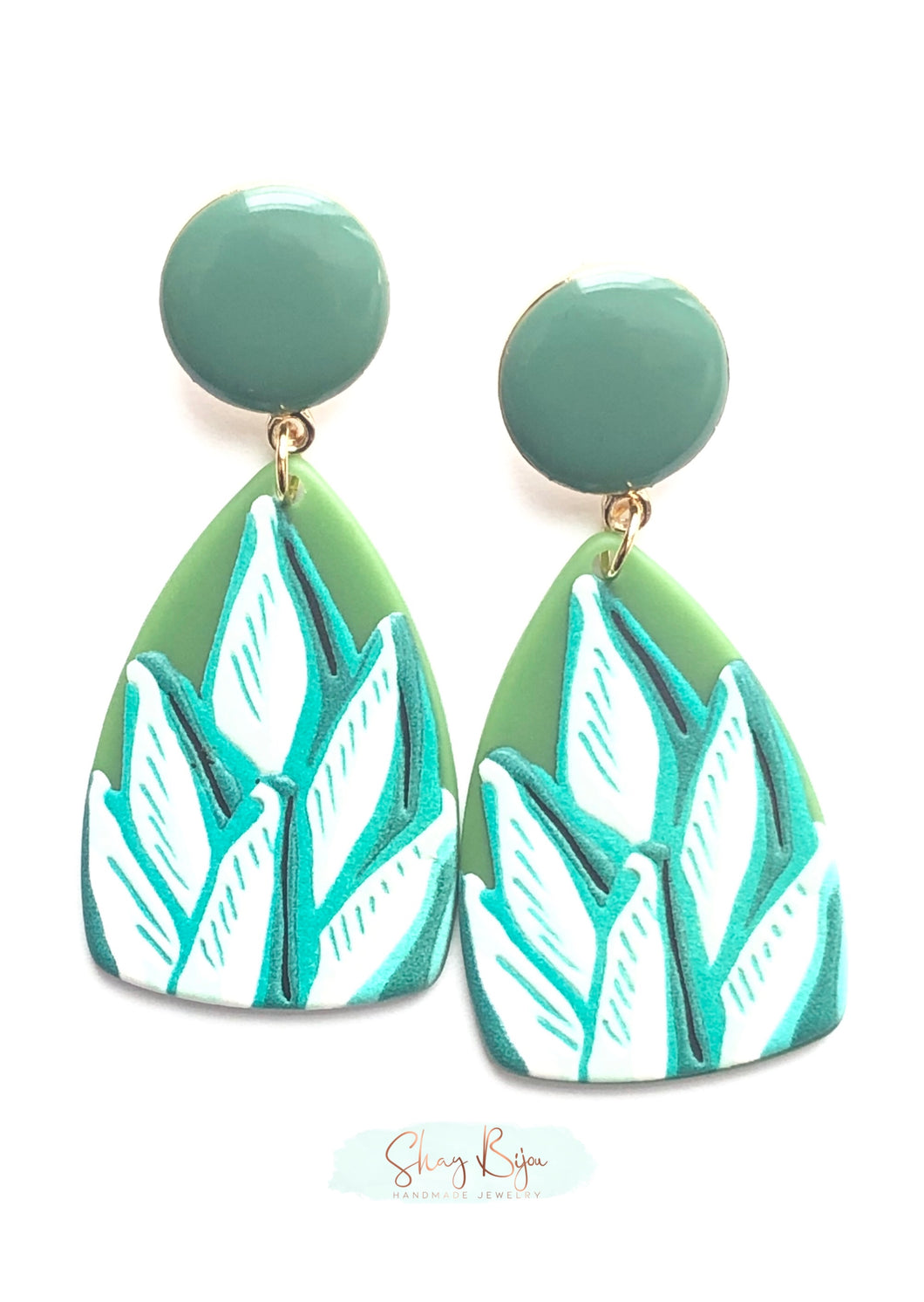 Palm Tree Drop Earrings