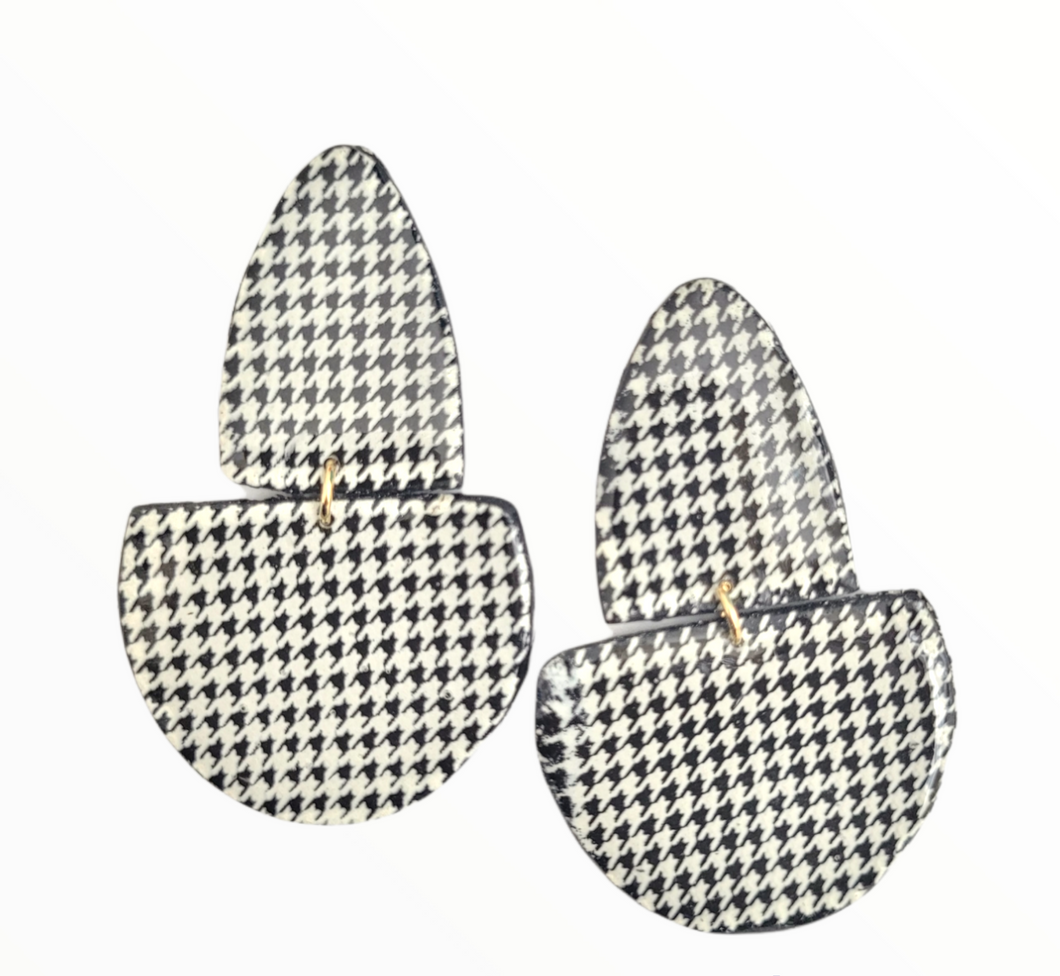 XL Simone | Houndstooth Drop Earrings