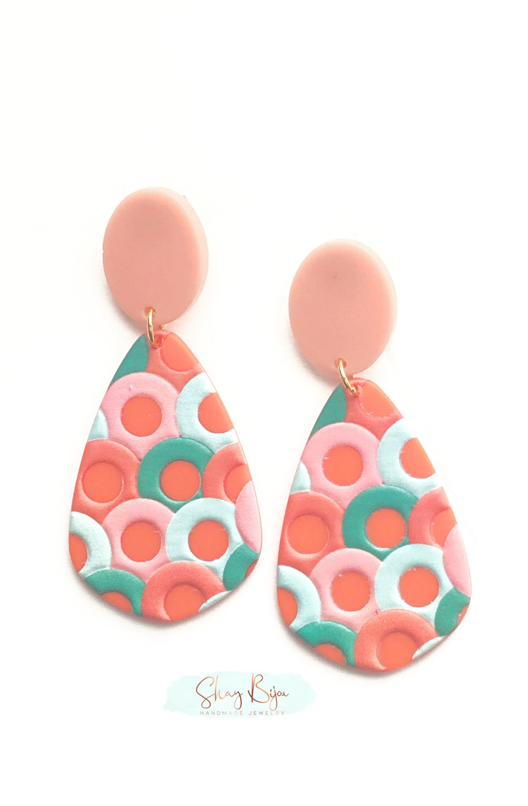 Pink Coral Drop Earrings