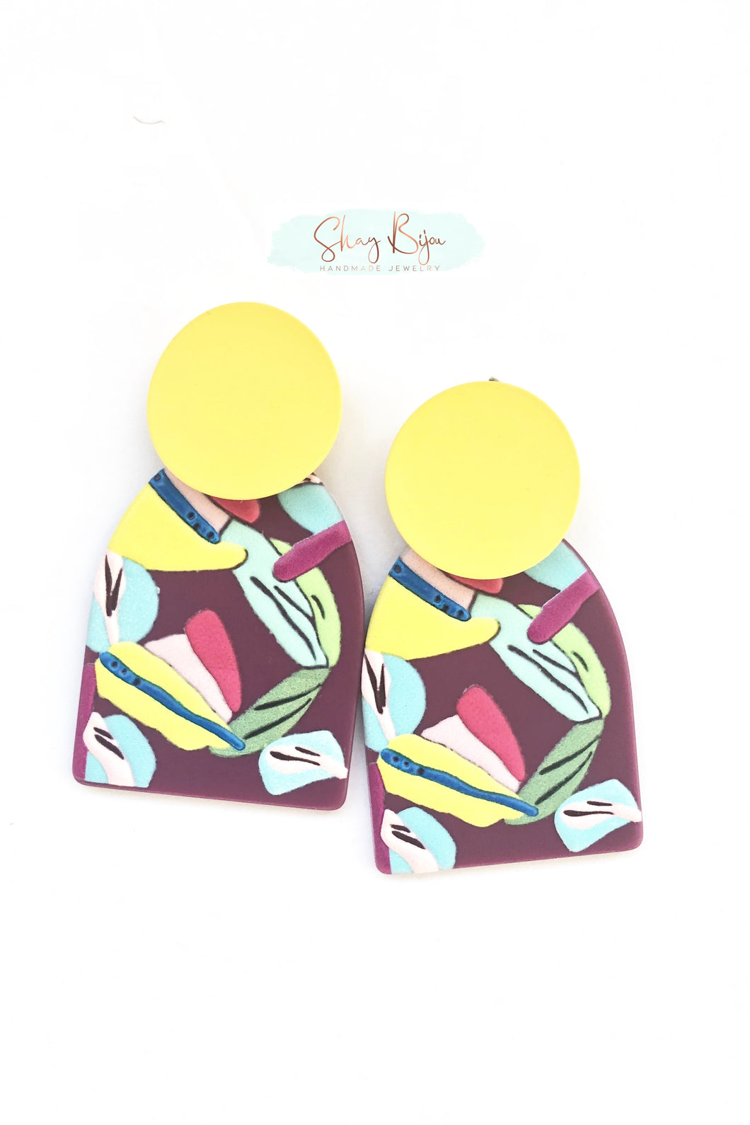 Purple Rainforest Drop Earrings