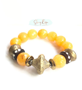 Sunflower Jade Bracelet