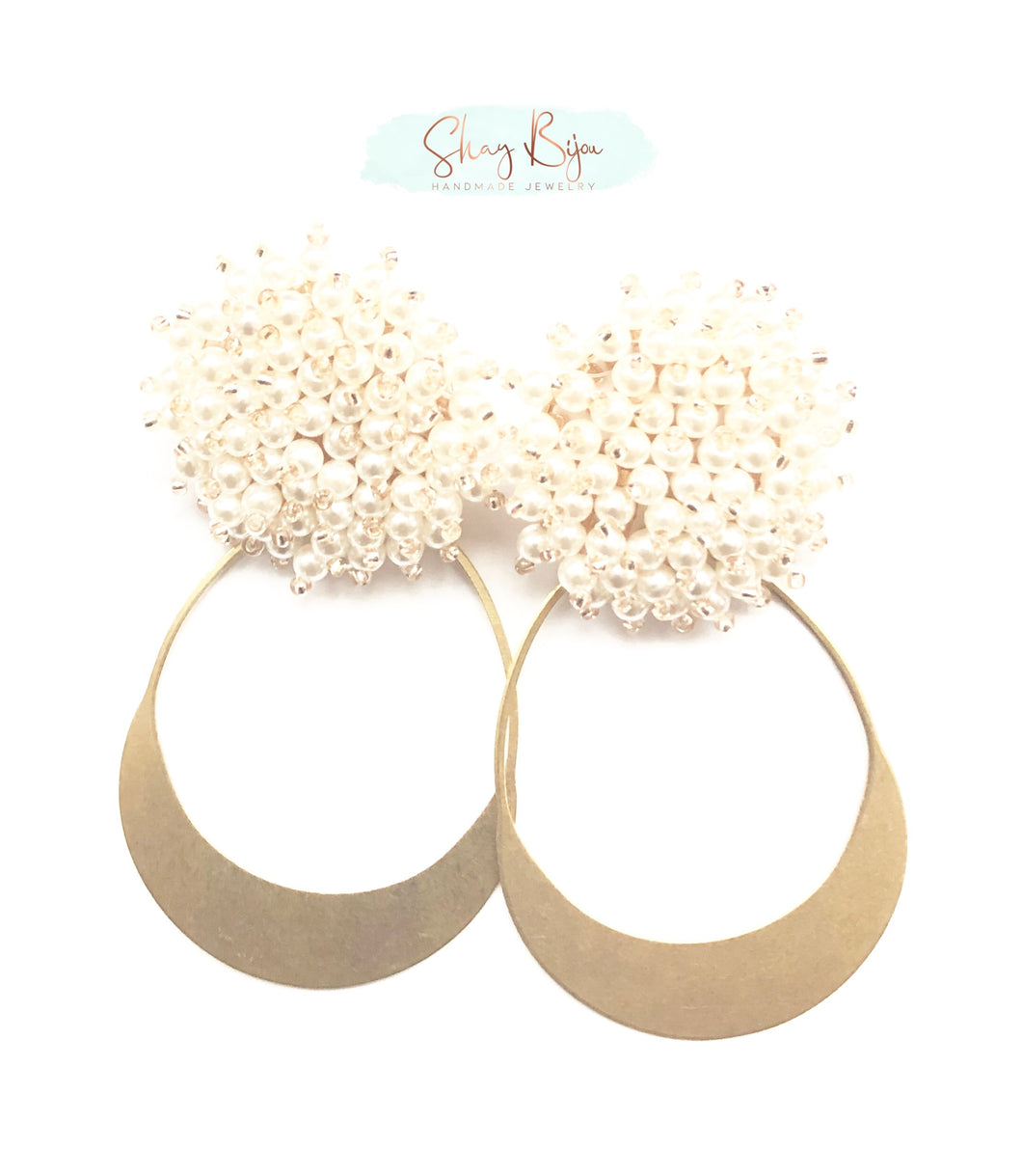 Toasted Marshmallow Hoop Earrings