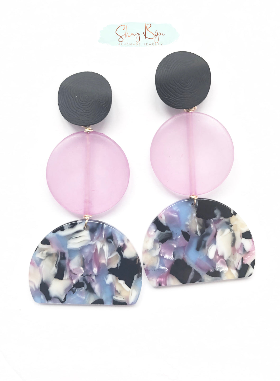 Violets Are Blue Drop Earrings