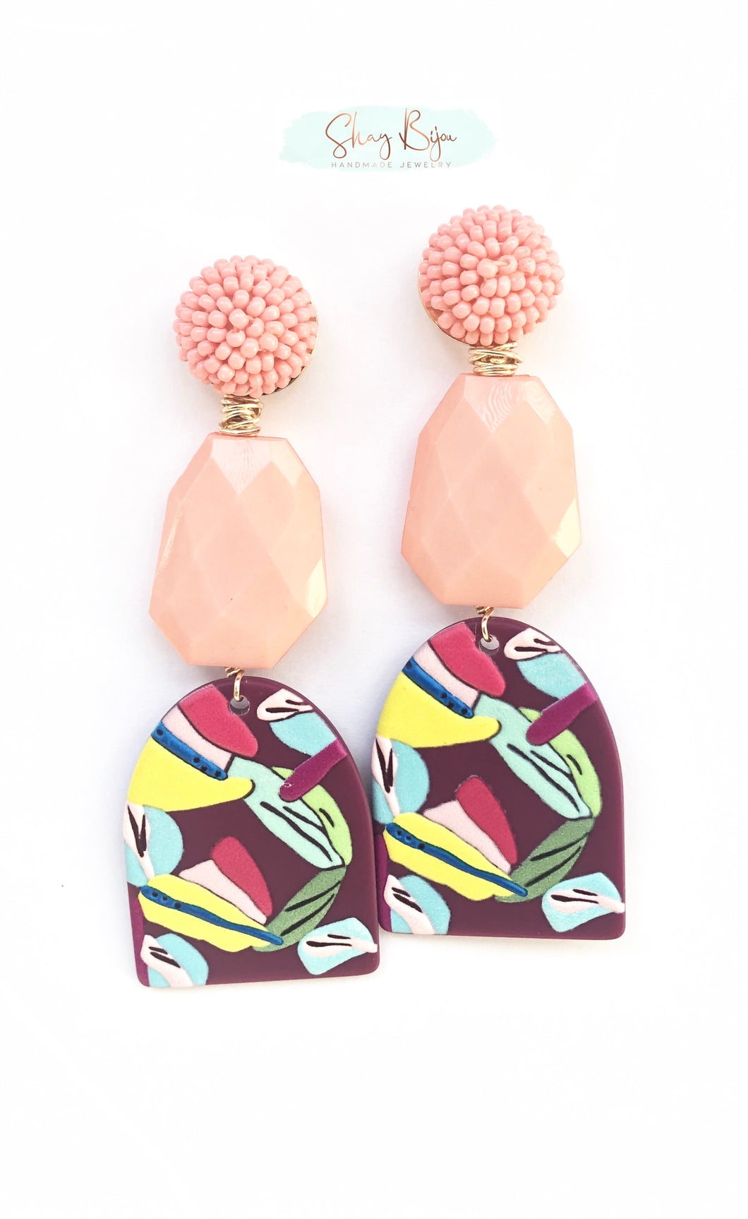 Violet Fields Drop Earrings
